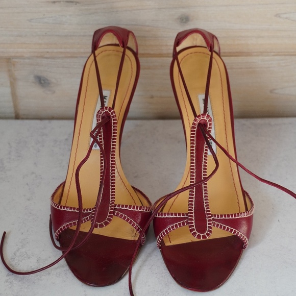 Manolo Blahnik Shoes - Manolo Blahnik red Vintage Heels